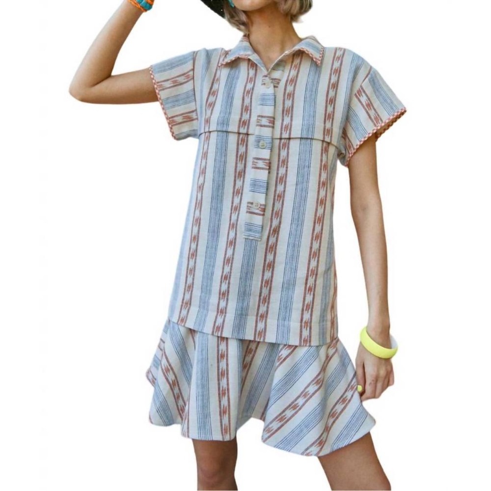 Hunter Bell Addison Mini Dress in Oasis Stripe